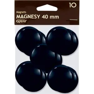 ⁨Magnesy 40mm czarne (10szt.) 130-1700 GRAND⁩ w sklepie Wasserman.eu