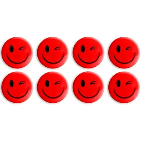 ⁨Magnets for boards red smiles 20mm (8pcs) GM300-SC8 TETIS⁩ at Wasserman.eu