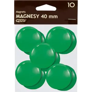 ⁨Magnesy 40mm zielone (10szt.) 130-1703 GRAND⁩ w sklepie Wasserman.eu
