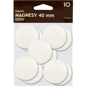 ⁨Magnesy 40mm białe (10szt.) 130-1699 GRAND⁩ w sklepie Wasserman.eu