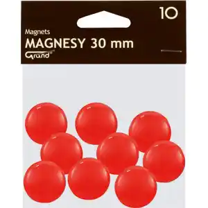 ⁨Magnesy 30mm GRAND czerwone (10szt.) 130-1695 GRAND⁩ w sklepie Wasserman.eu