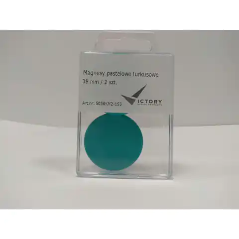 ⁨Turquoise pastel magnets 38mm (2pcs) 5038KM2-153 VICTORY⁩ at Wasserman.eu