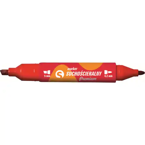 ⁨Marker suchościeralny dwustronny czerwony KM504-C2 TETIS 5mm/4.2mm⁩ w sklepie Wasserman.eu