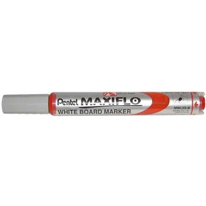 ⁨Marker suchościeralny MWL5S-B czerwony PENTEL MAXIFLO(z tłoczkiem)⁩ w sklepie Wasserman.eu