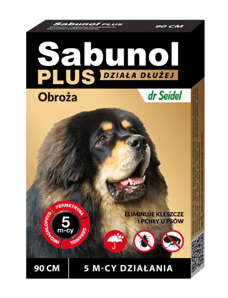 SABUNOL PLUS obroża przeciw pchłom i kleszczom dla psa 90cm w sklepie Wasserman.eu