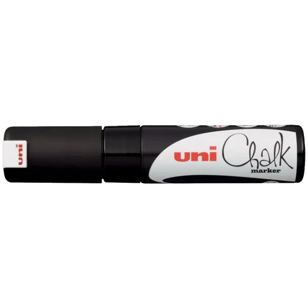 ⁨Marker with chalk paint CHALK PWE-8K black UNI UNPWE8K/6CA⁩ at Wasserman.eu