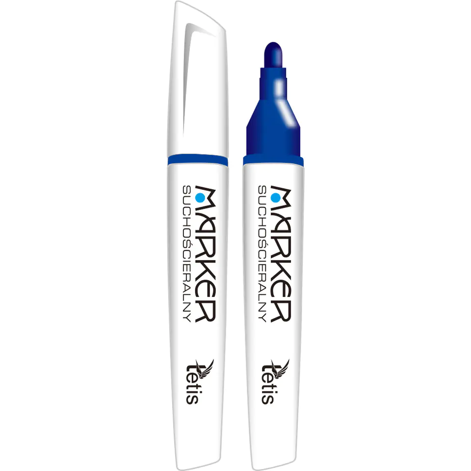 ⁨Dry-erase marker blue round tip KM110-NO TETIS⁩ at Wasserman.eu