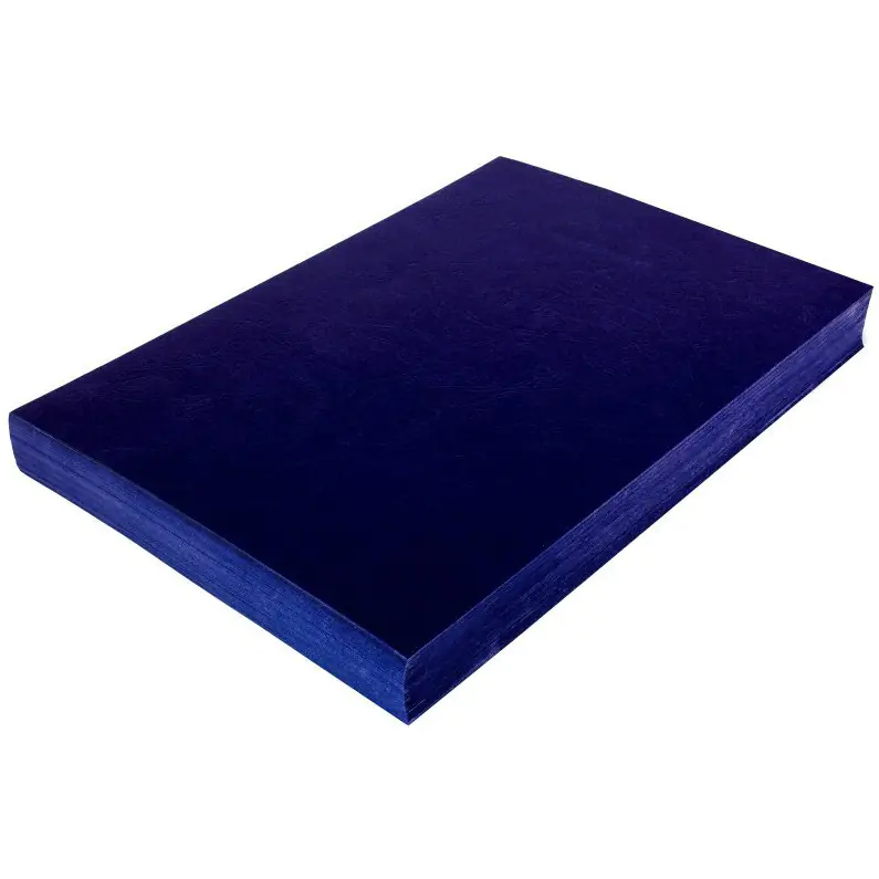 ⁨Cardboard cover for binding DELTA A4 NATUNA navy leather (100pcs)⁩ at Wasserman.eu