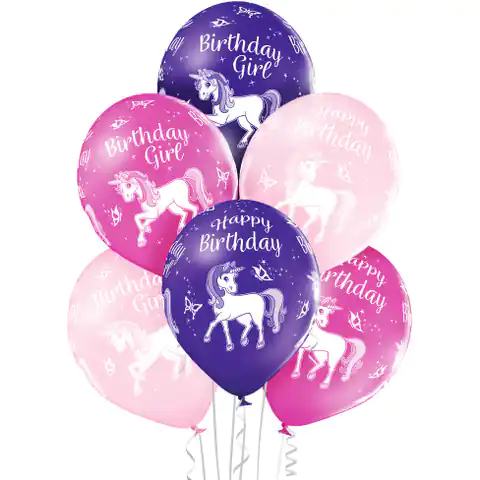 ⁨Balloons Birthday unicorn 6 pcs. BN06-228 ALIGA⁩ at Wasserman.eu