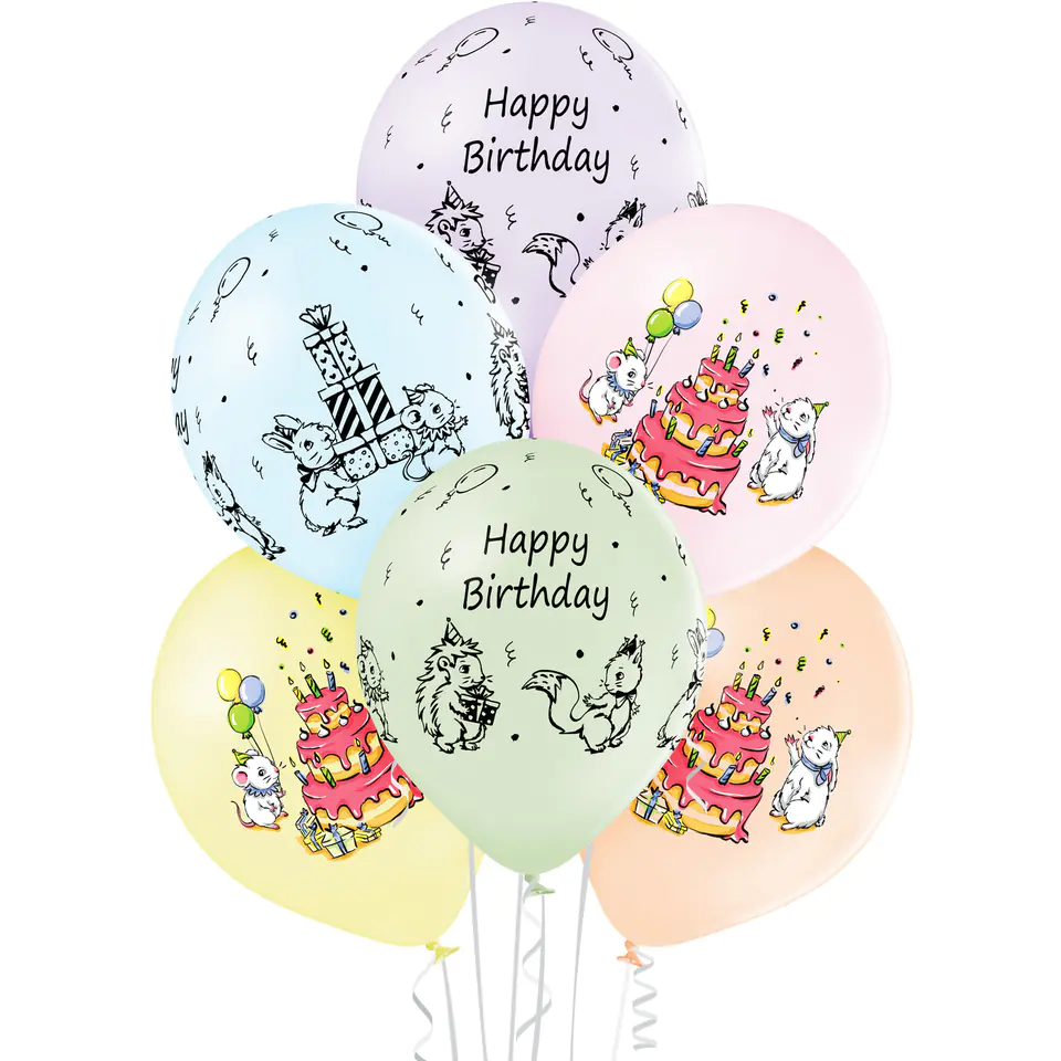 ⁨Balloons Birthday 6 pcs. BN06-670 ALIGA⁩ at Wasserman.eu