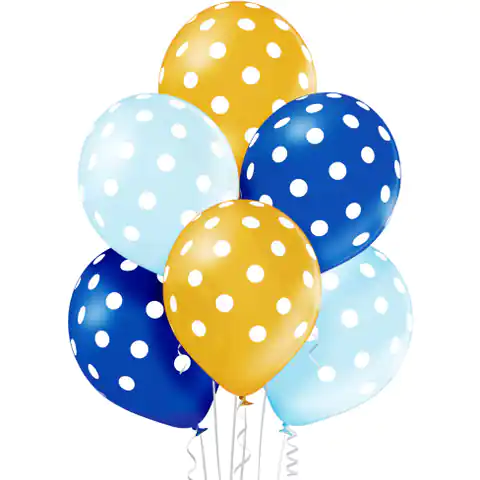 ⁨Dot balloons for a boy metallized 6 pcs. BN06-327 ALIGA⁩ at Wasserman.eu