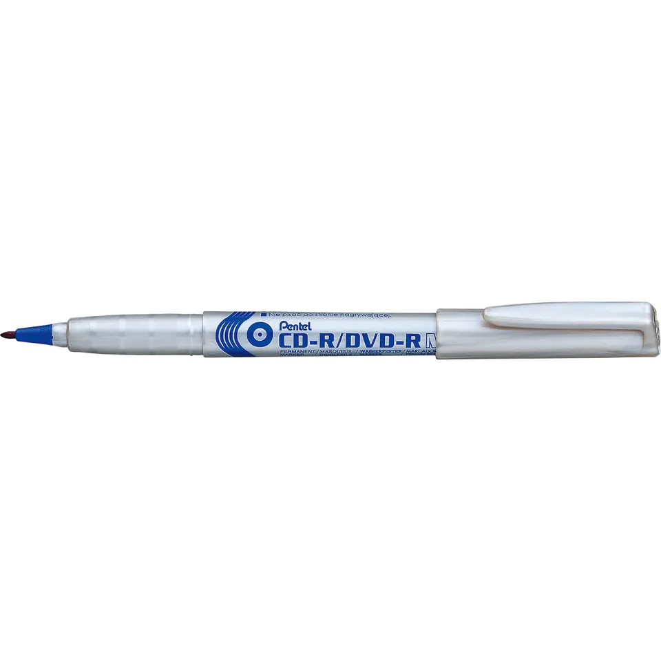 ⁨Marker do płyt CD NMS51 PENTEL niebieski końcówka 0.8mm⁩ w sklepie Wasserman.eu