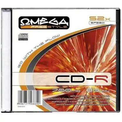 ⁨Płyta CD-R 700MB OMEGA SLIM 52x 56663⁩ w sklepie Wasserman.eu