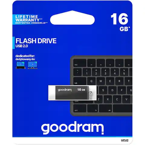 ⁨Pamięć USB GOODRAM 16GB UCU2 czarny USB 2.0 UCU2-0160K0R11⁩ w sklepie Wasserman.eu