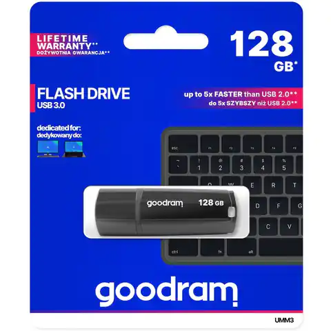 ⁨Pamięć USB GOODRAM 128GB UMM3 czarny USB 3.0 UMM3-1280K0R11⁩ w sklepie Wasserman.eu