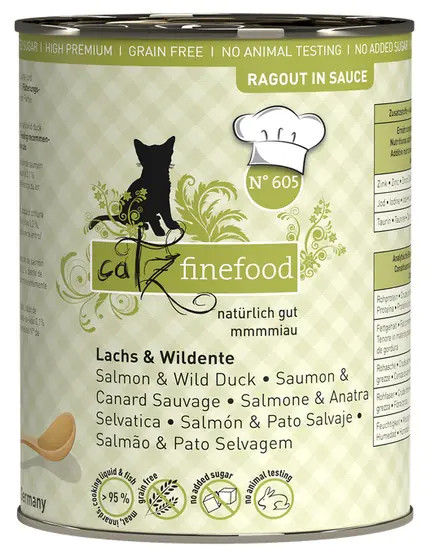 ⁨Catz Finefood Ragout N.605 Salmon and Wild Duck can 380g⁩ at Wasserman.eu