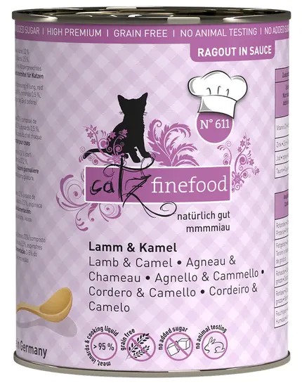 ⁨Catz Finefood Ragout N.611 Jagnięcina i Wielbłąd puszka 380g⁩ w sklepie Wasserman.eu