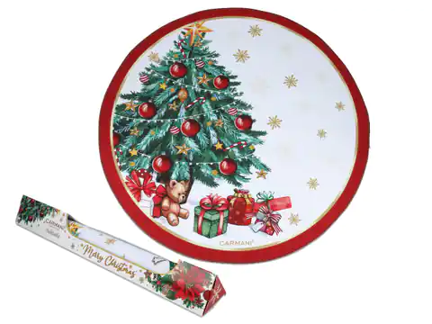⁨Podkładka na stół okrągła - Dekoracja świąteczna (CARMANI)⁩ w sklepie Wasserman.eu