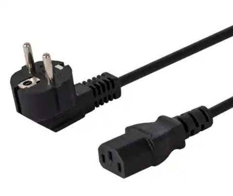 ⁨Kabel zasilający Schuko męski - IEC C13, kątowy, 3m, CL-146⁩ w sklepie Wasserman.eu