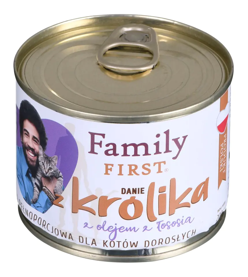 ⁨FAMILY FIRST Adult Danie z królikiem - mokra karma dla kota - 200g⁩ w sklepie Wasserman.eu