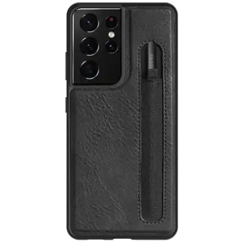 ⁨Etui Aoge Leather Case Samsung Galaxy S21 Ultra Czarne⁩ w sklepie Wasserman.eu