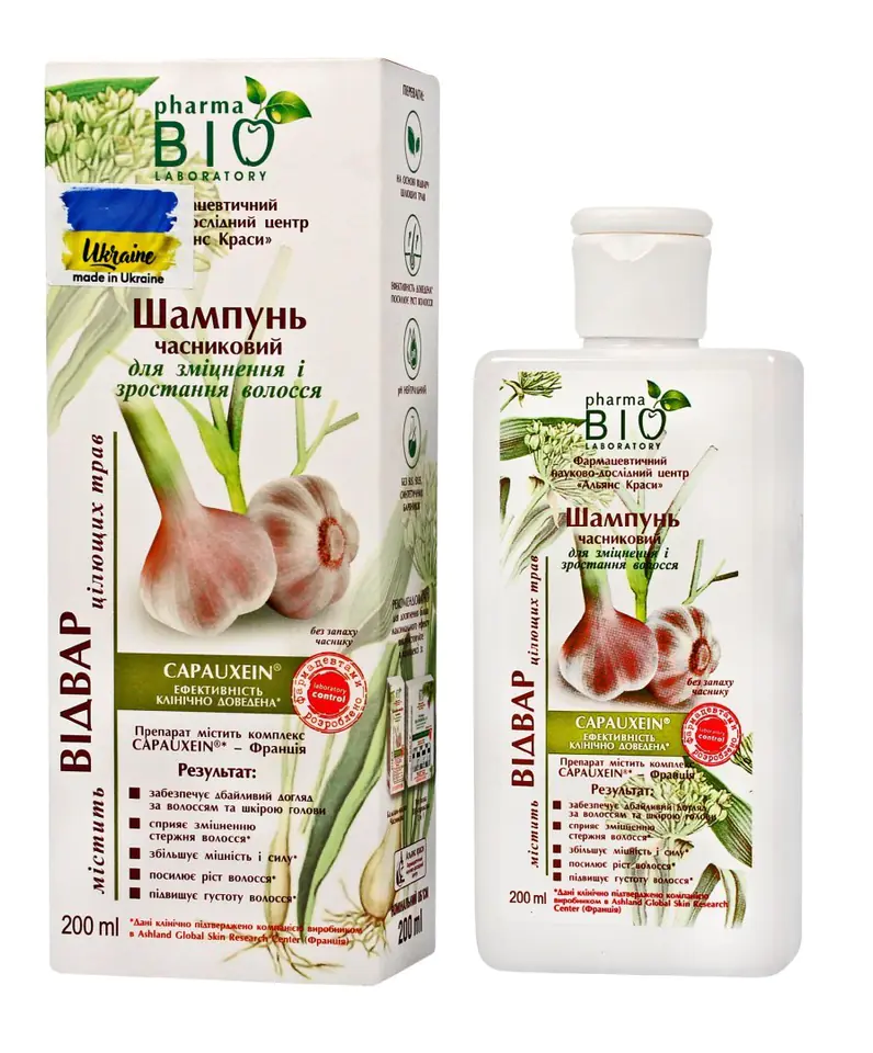 ⁨Bio Pharma Laboratory Bio Szampon czosnkowy wzmacniający i stymulujący wzrost włosów 200ml⁩ w sklepie Wasserman.eu