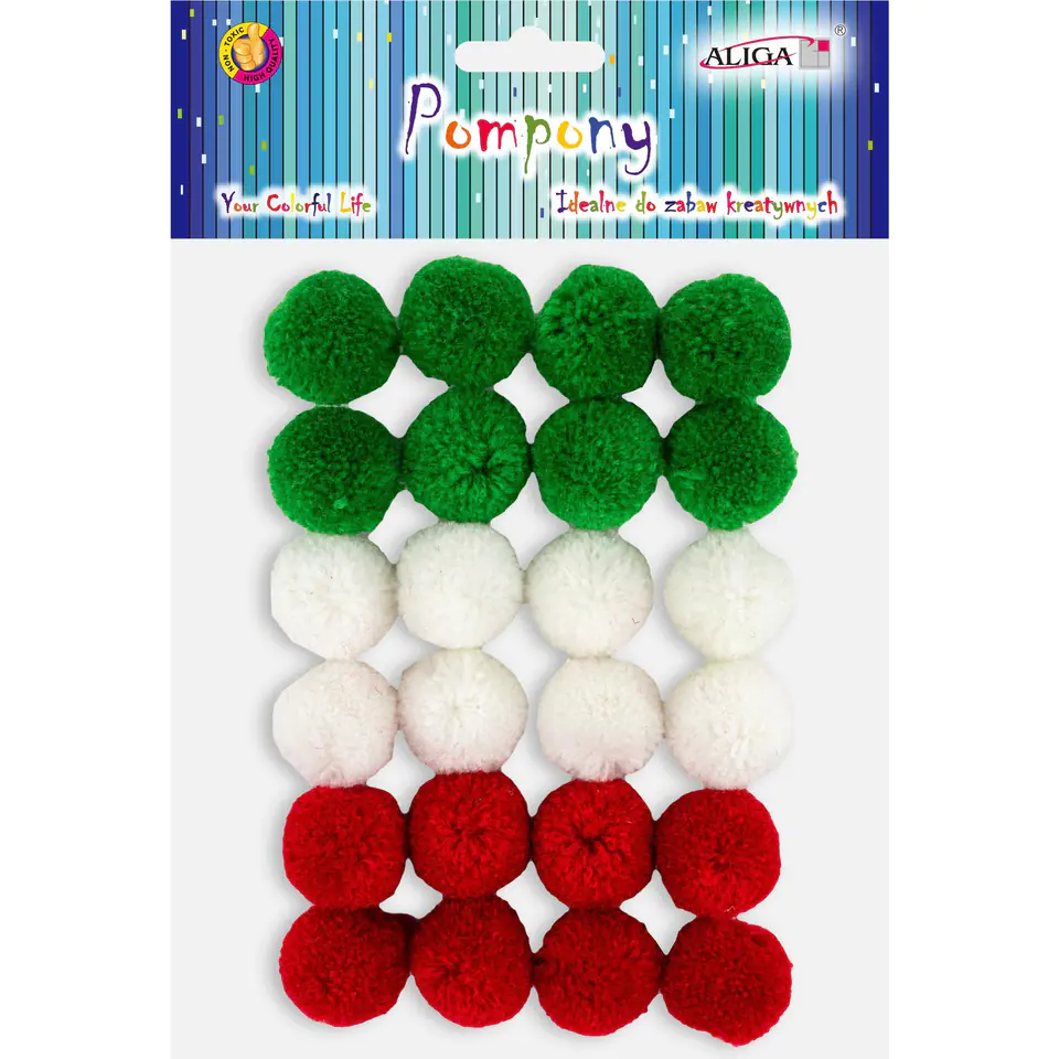 ⁨Cashmere pompons 2cm (25 pcs.) POM-6019 ALIGA⁩ at Wasserman.eu