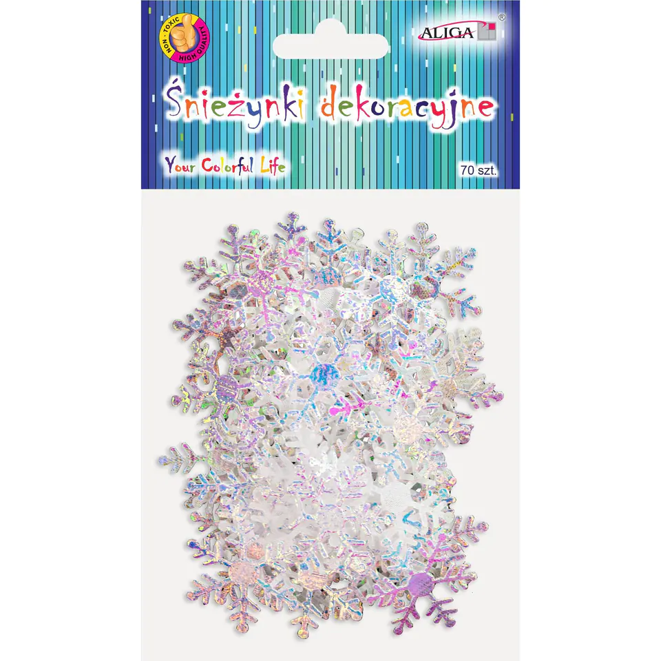 ⁨Decorative snowflakes 3 cm, 70 pcs ALIGA GW-2426⁩ at Wasserman.eu