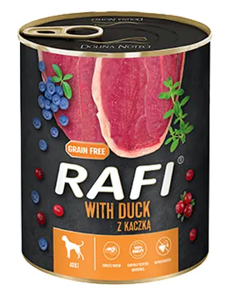 ⁨Rafi Pies Kaczka puszka 800g⁩ w sklepie Wasserman.eu