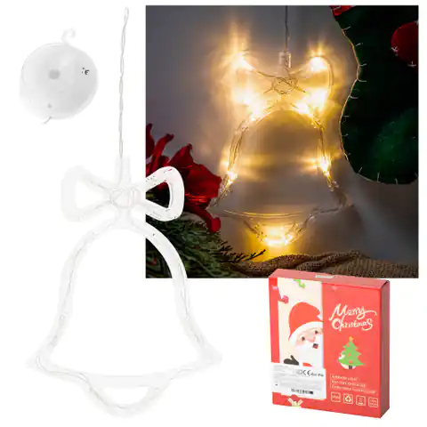 ⁨Lampki LED wisząca ozdoba dekoracja świąteczna dzwoneczek 10 LED⁩ w sklepie Wasserman.eu