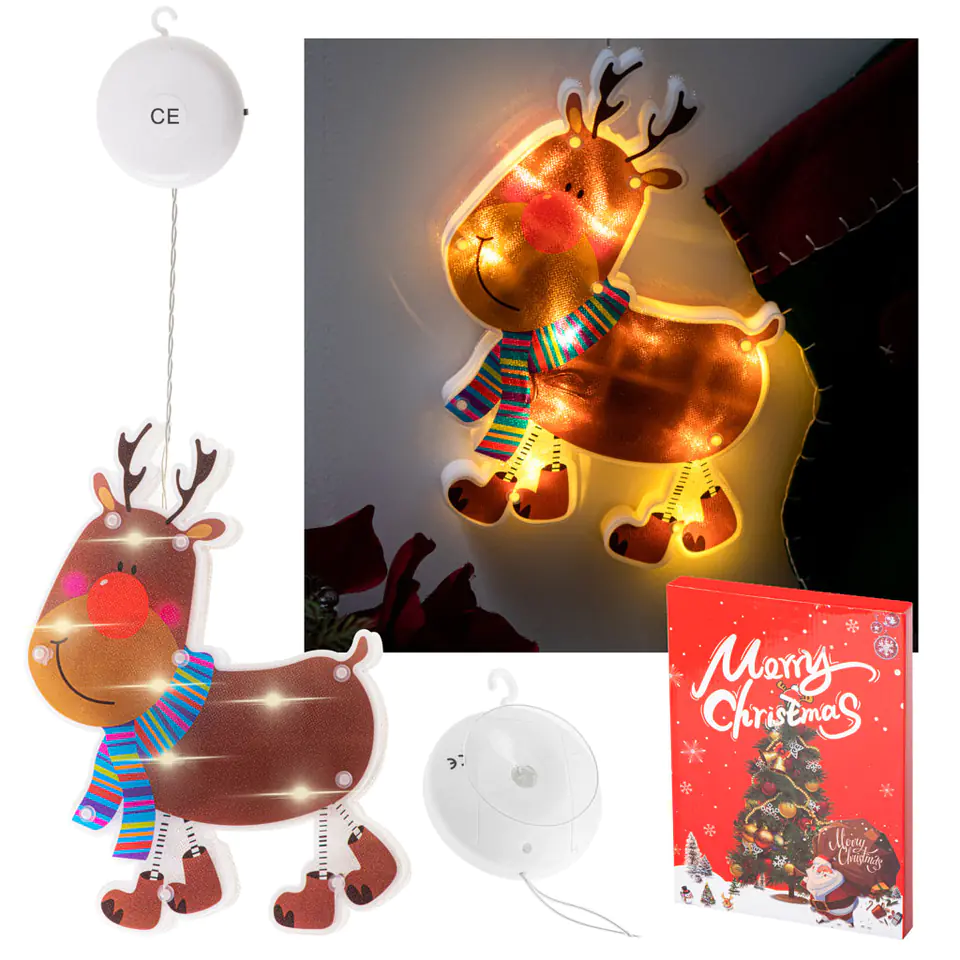 ⁨LED Lights Hanging Decoration Christmas Reindeer Decoration⁩ at Wasserman.eu