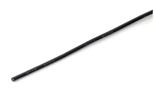 ⁨Silicone Cable 0.75mm2 (18AWG) (Black) 1m⁩ at Wasserman.eu