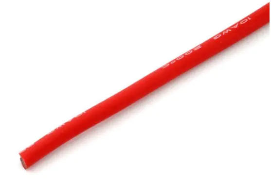 ⁨Silicone cable 5.3mm2 (10AWG) (red) 1m⁩ at Wasserman.eu