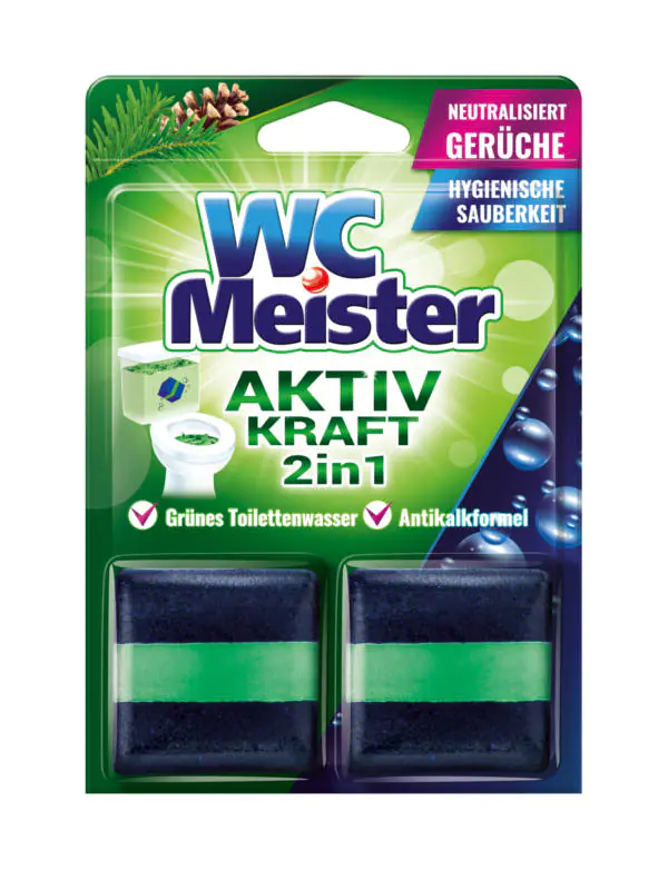 ⁨WC Meister Aktiv Kraft 2 in 1 Grunes 2x 50 g⁩ w sklepie Wasserman.eu
