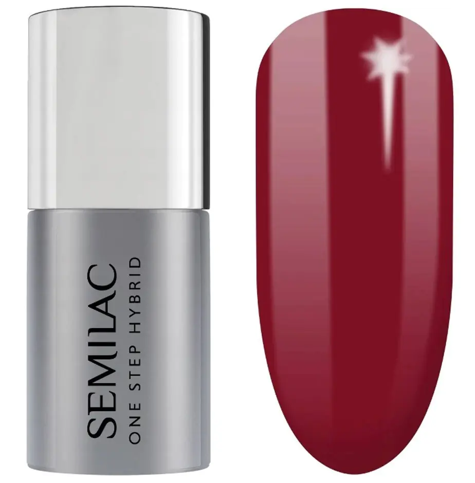 ⁨SEMILAC One Step Hybrid nail polish S580 Crimson 5ml⁩ at Wasserman.eu