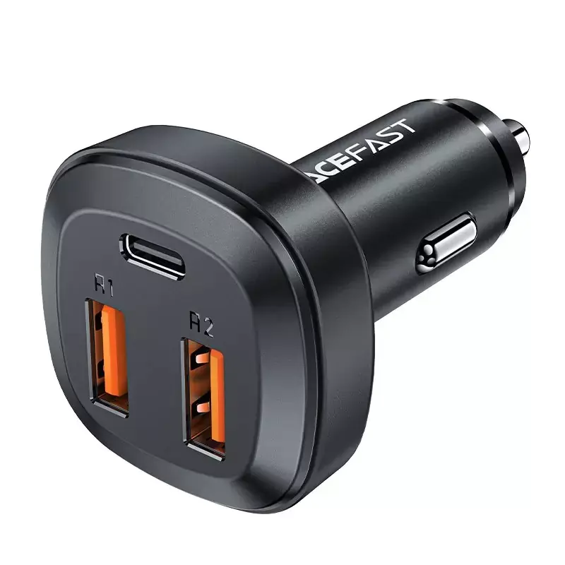 ⁨Acefast car charger 66W 2x USB / USB Type C, PPS, Power Delivery, Quick Charge 4.0, AFC, FCP, SCP black (B9)⁩ at Wasserman.eu