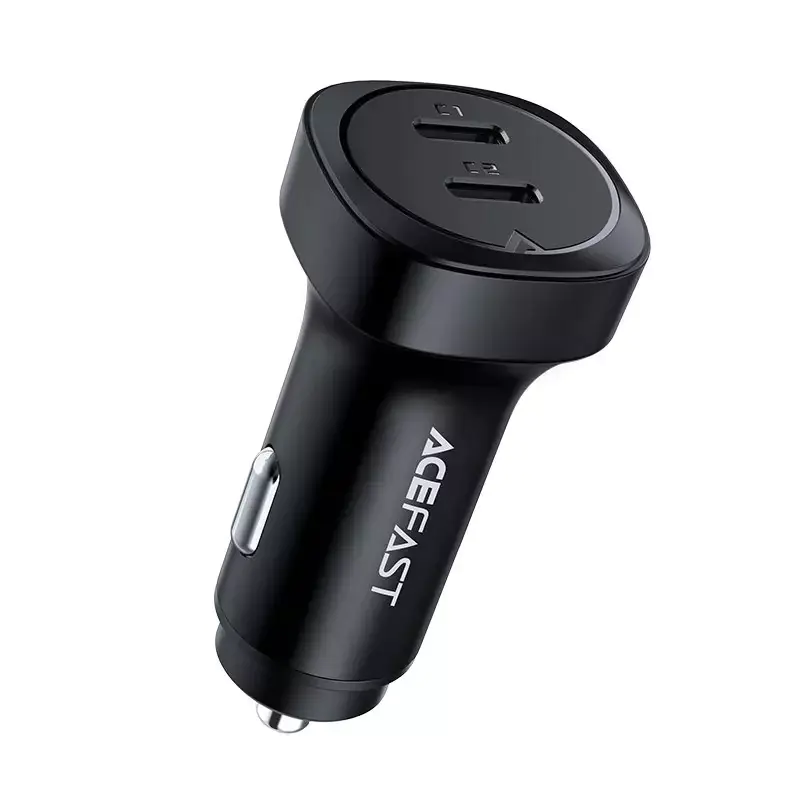 ⁨Acefast car charger 72W 2x USB Type C, PPS, Power Delivery, Quick Charge 3.0, AFC, FCP black (B2 black)⁩ at Wasserman.eu