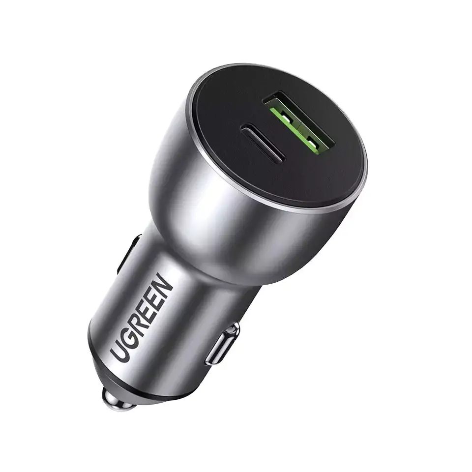 ⁨Ugreen USB / USB Type C Car Charger Quick Charge 3.0 Power Delivery 36W 3A Grey (CD213 60980)⁩ at Wasserman.eu
