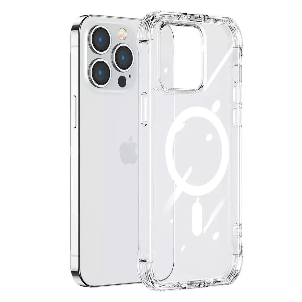 ⁨Joyroom Magnetic Defender Magnetic Case for iPhone 14 Pro Max Armored Case with Hooks Stand Transparent (MagSafe Compatible)⁩ at Wasserman.eu