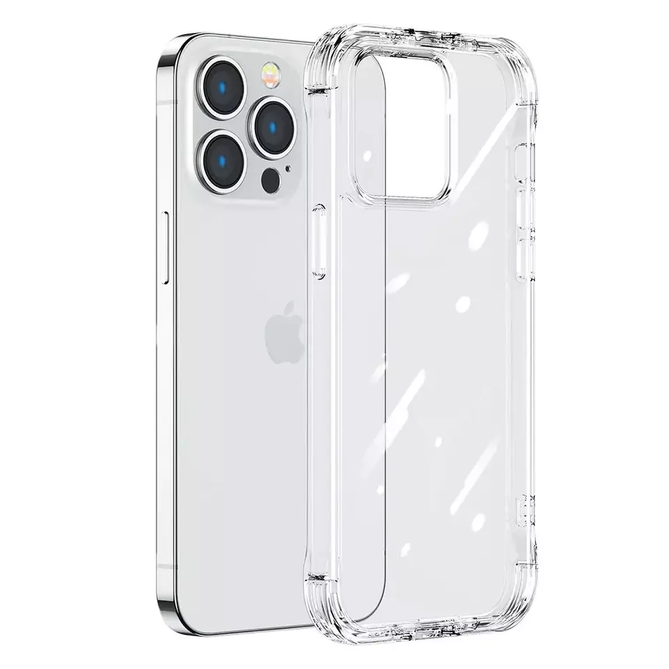 ⁨Joyroom Defender Series etui pokrowiec do iPhone 14 Pro Max pancerna obudowa z haczykami podstawką przezroczysty (JR-14H4)⁩ w sklepie Wasserman.eu