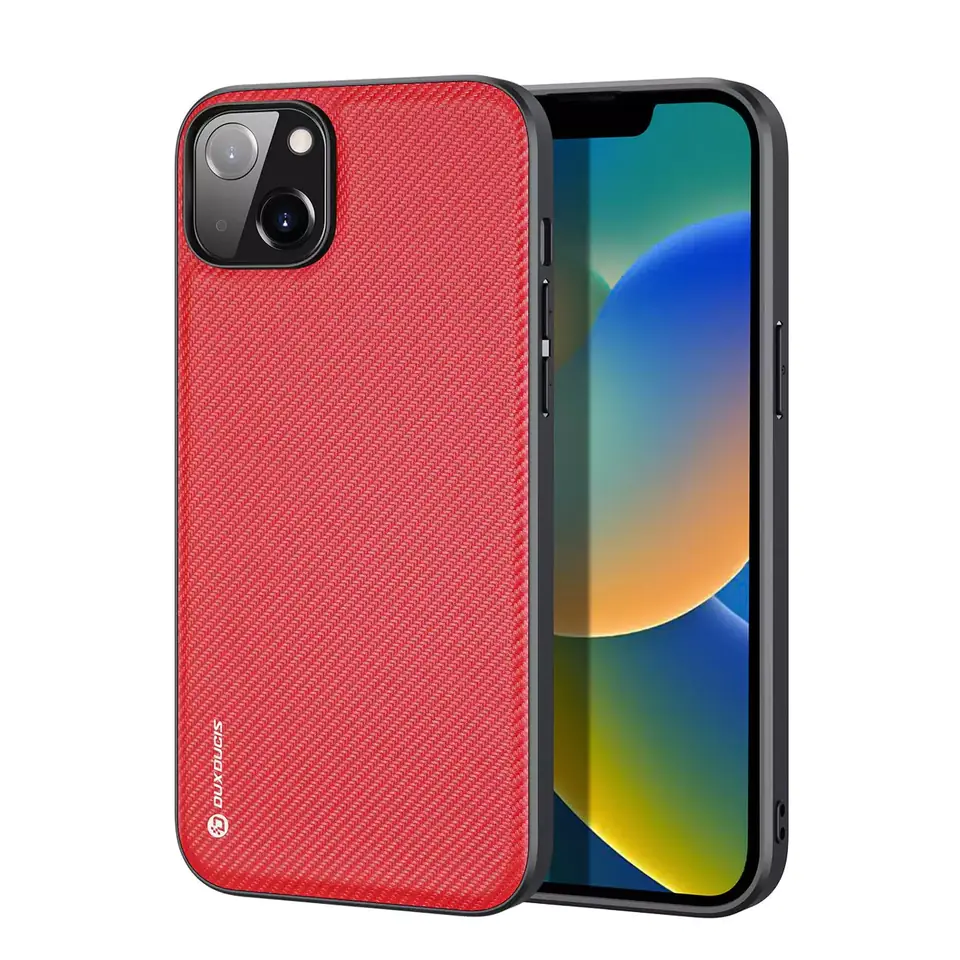 ⁨Dux Ducis Fino case covered with nylon material iPhone 14 Plus red⁩ at Wasserman.eu