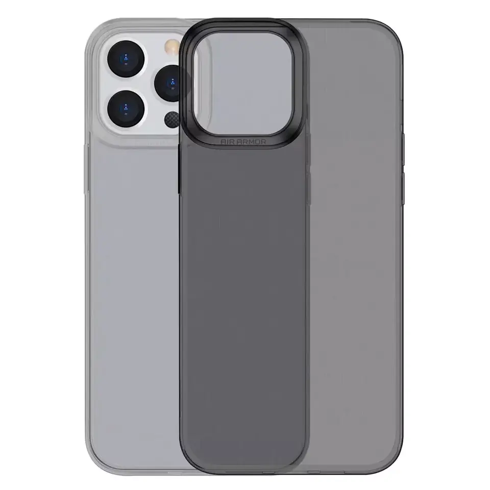 ⁨Baseus Simple Series Case Transparent Gel Case iPhone 13 Pro Black (ARAJ000401)⁩ at Wasserman.eu