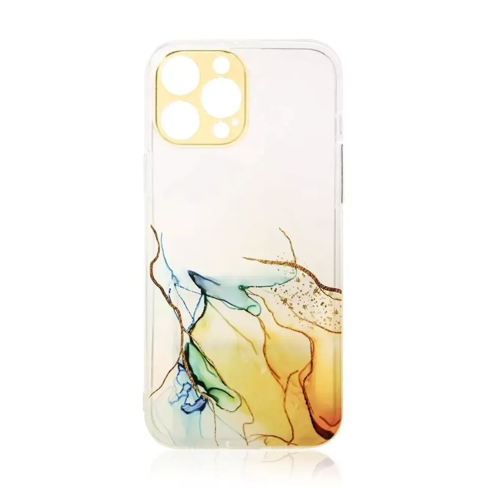 ⁨Marble Case Case for iPhone 12 Pro Max Gel Cover Marble Orange⁩ at Wasserman.eu