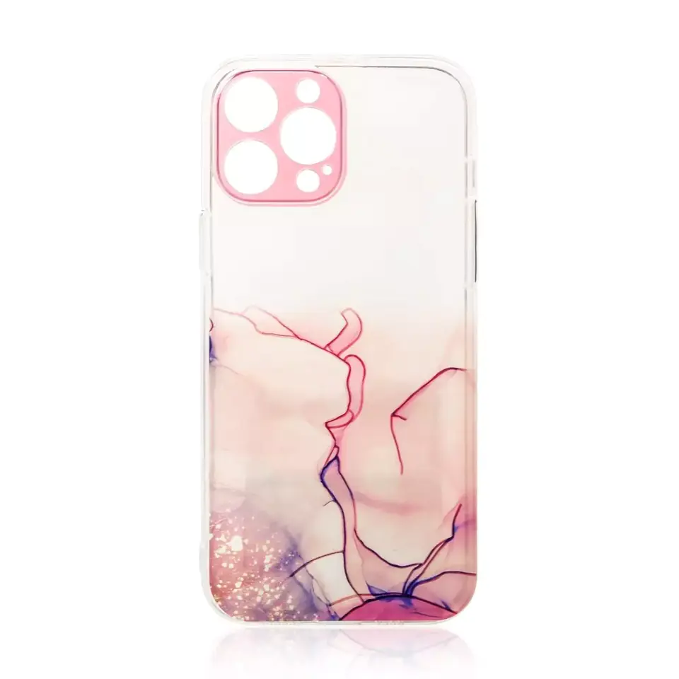 ⁨Marble Case Case for iPhone 12 Pro Max Gel Cover Marble Pink⁩ at Wasserman.eu