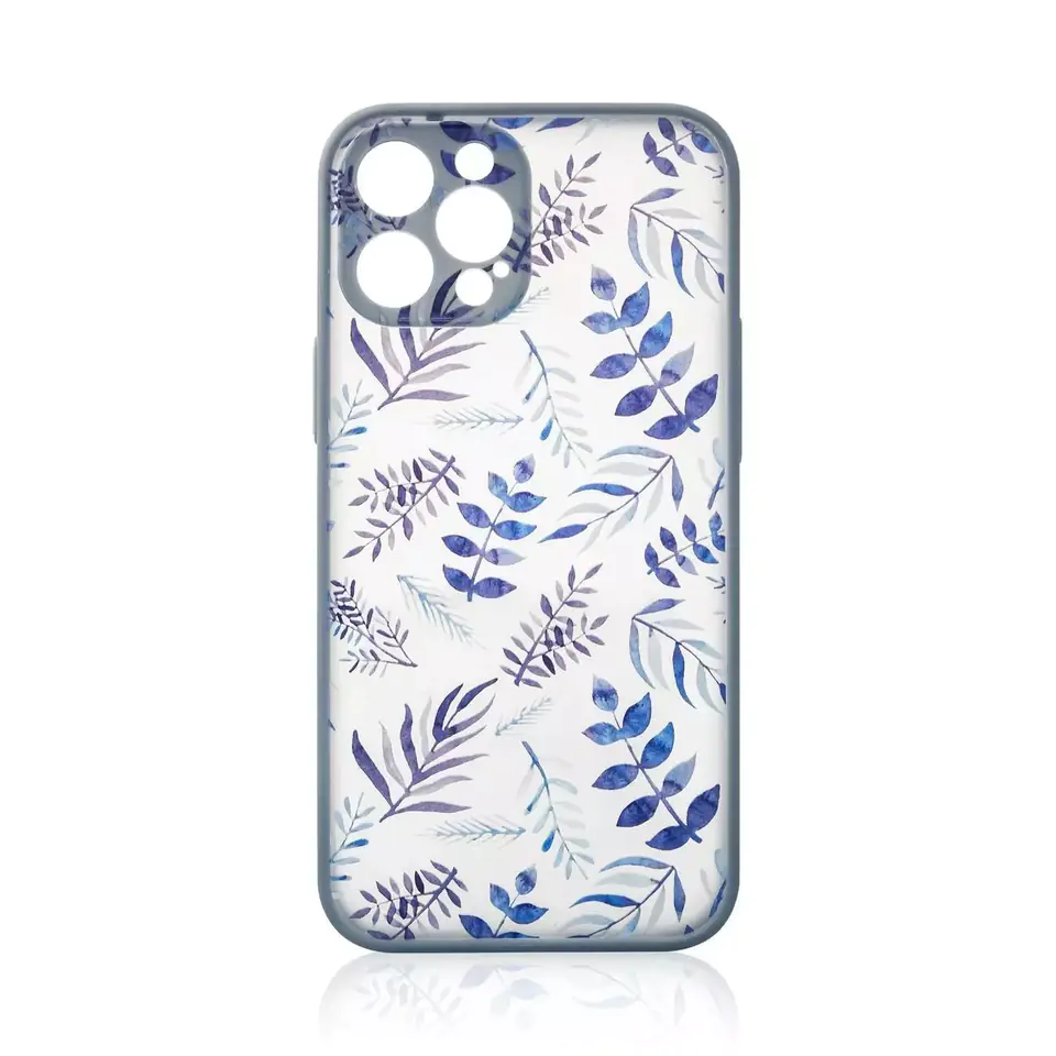 ⁨Design Case Case for iPhone 12 Pro Max Flower Cover dark blue⁩ at Wasserman.eu