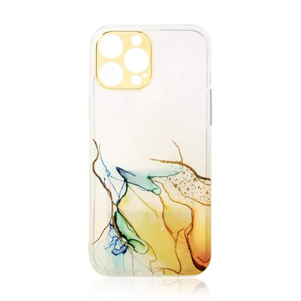 ⁨Marble Case etui do iPhone 13 Pro Max żelowy pokrowiec marmur pomarańczowy⁩ w sklepie Wasserman.eu