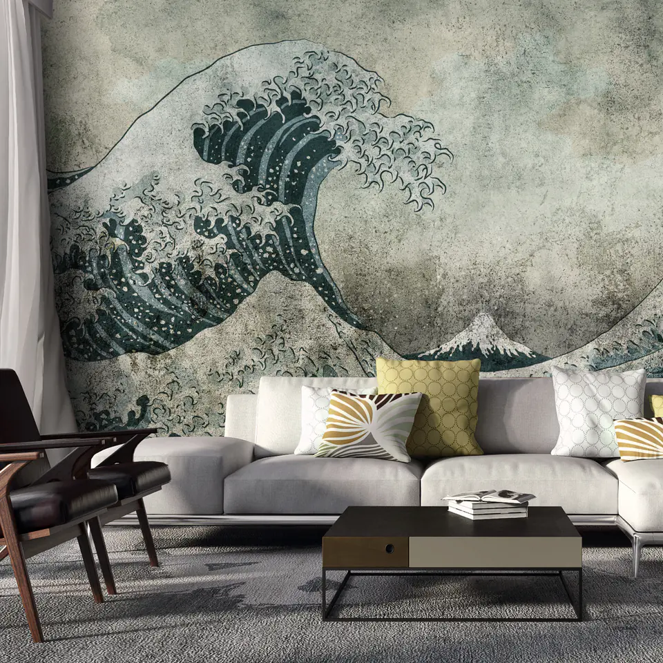 ⁨Wall mural - The power of a big wave (size 250x175)⁩ at Wasserman.eu