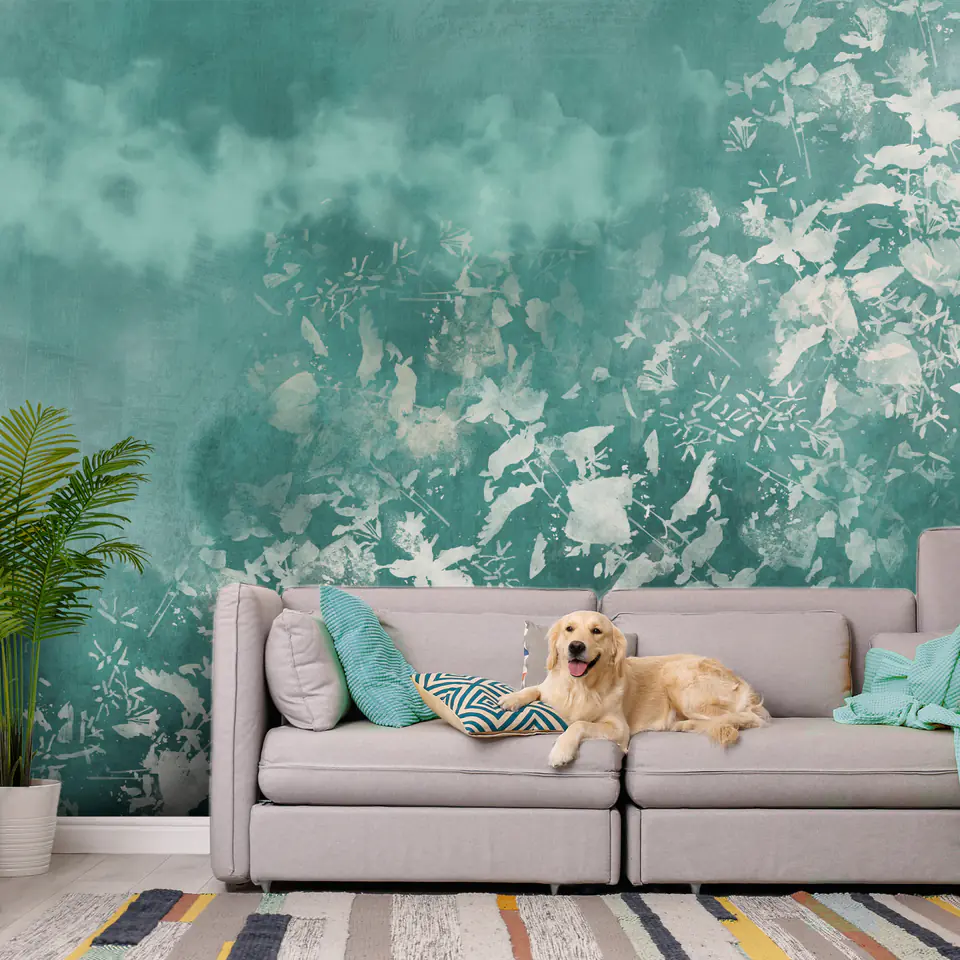 ⁨Wall mural - Blue garden (size 400x280)⁩ at Wasserman.eu