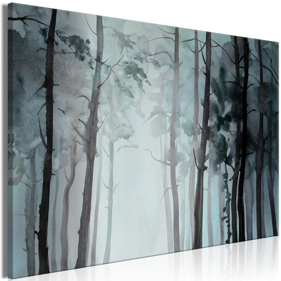 ⁨Obraz - Zamglony las (1-częściowy) szeroki (rozmiar 120x80, wykończenie Standard)⁩ w sklepie Wasserman.eu