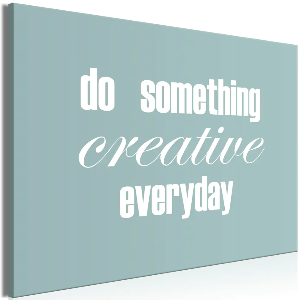 ⁨Obraz - Do Something Creative Everyday (1-częściowy) szeroki (rozmiar 90x60, wykończenie Standard)⁩ w sklepie Wasserman.eu